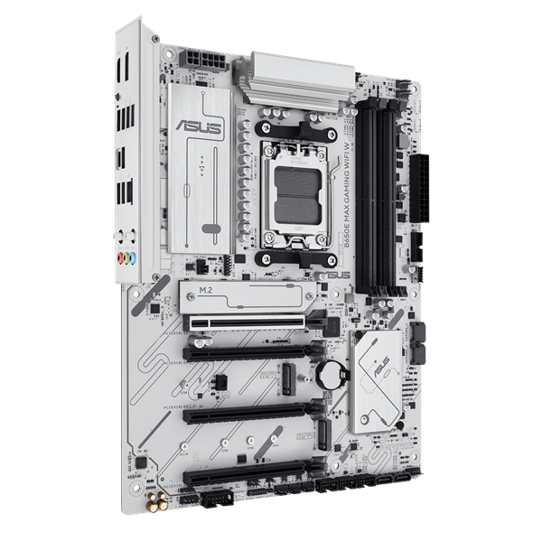 Фото ASUS B650E MAX GAMING WIFI W, AM5, B650, 4*DDR5, 4*SATA, 3*M.2, 5*USB 3.2, 2*USB 2.0, Type-C, 5*PCIx16, DP+HDMI, ATX