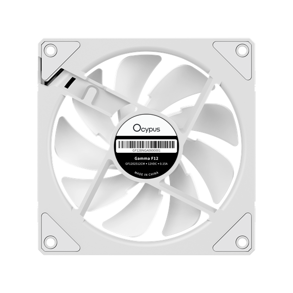 Фото Ocypus Gamma F12 WH ARGB, 120x120x25mm, 4-PIN PWM, 800-1600 RPM, 31 DBA MAX, HYDRO BEARING