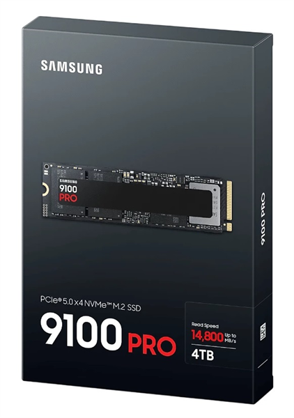 Фото SSD M.2 (PCI-E NVMe 2.0 Gen 5.0 x4) 4Tb Samsung 9100 PRO (R14800/W13400MB/s) 1year