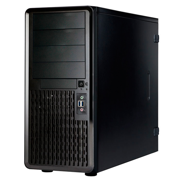 Фото Midi Tower InWin PE689 Black 750W P75F 80plus Gold USB3.0*2+A(HD)+front fan 120mm*1+rear fan 120mm*1+ 2*2SATA+1*1SATA+Intrusion Switch/ holes for SL20” RACKMOUNT