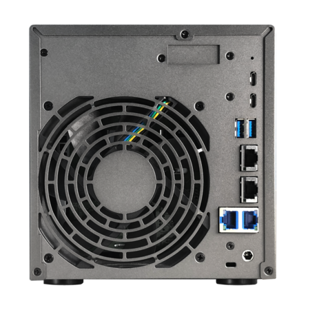 Фото ASUSTOR AS6804T 4-Bay NAS/AMD Ryzen V3C14 2,3GHz/16GB DDR5, noHDD(HDD,SSD)/2x5,2х10,Gbe(LAN)/3xUSB3.2,Type-C; 90IX01T4-BW3S00