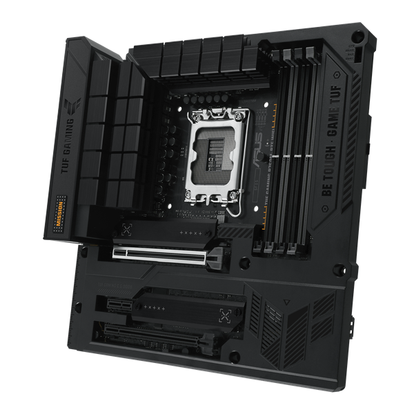 Фото ASUS TUF GAMING B760M-BTF WIFI, LGA1700, B760, 4*DDR5, 4*SATA, 3*M.2, 5*USB 3.2, 4*USB 2.0, Type-C, 2*PCIx16, 1*PCIx1, DP+HDMI, mATX; 90MB1G50-M0EAY0