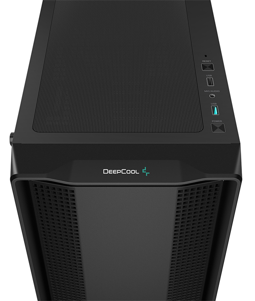 Фото Deepcool CC560 V2 без БП, боковое окно (закаленное стекло), 3x120мм LED вентилятор спереди и 1x120мм LED вентилятор сзади, черный, ATX (R-CC560-BKGAA4-G-2)