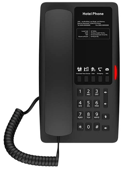 Фото Fanvil H4, 2 SIP-акк., POE, БП в комп., 2x100 Mbps, Чёрный, 5 прог. клав.