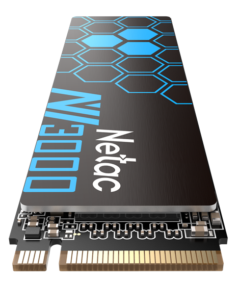 Фото Netac SSD NV3000 1TB PCIe 3 x4 M.2 2280 NVMe 3D NAND, R/W up to 3100/2100MB/s, IOPS(R4K) 220K/160K, TBW 600TB, with heat sink, 5y wty