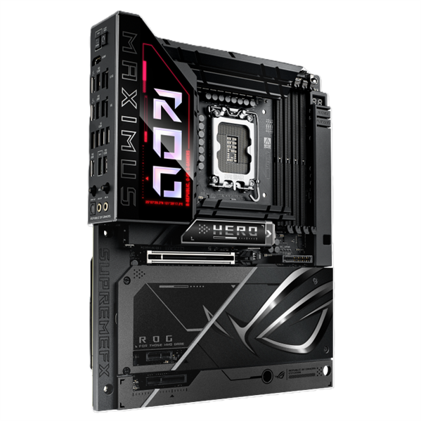 Фото ASUS ROG MAXIMUS Z890 HERO BTF, LGA1851, Z890, 4*DDR5, 4*SATA, 6*M.2, 8*USB 3.2, Type-C, 2*PCIx16, 1*PCIx1, 2*Thunderbolt™ 4, HDM, ATX; 90MB1KG0-M0EAY0