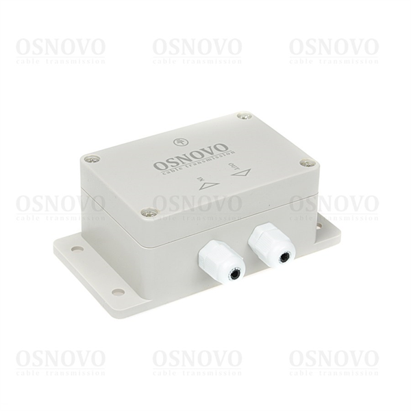Фото OSNOVO SP-IP/1000PW(ver.2) Уличное устройство грозозащиты для локальной вычислительной сети (скорость до 1000 Мб/с).Совместимо с оборудованием PoE IEEE 802.3af/at/bt. Поддержка PoE устройств мощностью