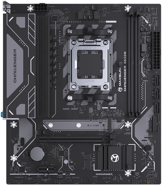 MAXSUN MS-Challenger B650M V2, AM5, B650, 2*DDR5, 3*SATA3, M.2, 4*USB 3.2, 2*USB 2.0, 1*PCIEx16, 1*PCIEx1, DP+HDMI, mATX