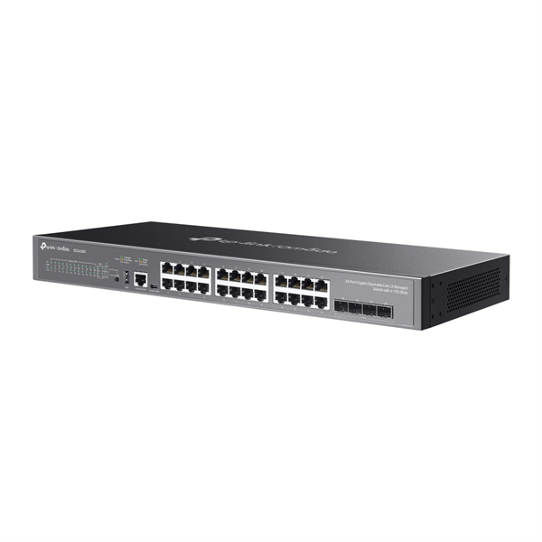 Фото TP-Link SG5428X, Omada 24-Port Gigabit Stackable Lite L3 Managed Switch with 4 10G Slots