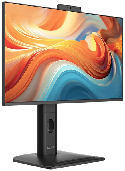 Фото MSI PRO MP245PDG E14 23.8" 16:9 FHD(1920x1080) IPS Flat,1ms(MPRT),1300:1,100M:1,300nits,Webcam,HDMI,DP,Type-C,Type-B, 2xType A,LAN,Speaker,Tilt,Swivel,Height,Pivot,VESA,144Hz,Black,1y war-ty