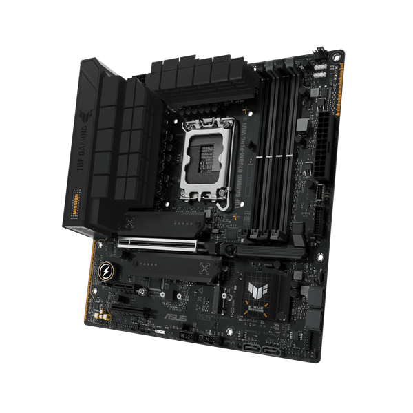 Фото ASUS TUF GAMING B760M-PLUS WIFI II, LGA1700, B760, 4*DDR5, 4*SATA, 3*M.2, 3*USB 3.2, 4*USB 2.0, Type-C, 1*PCIx16, 1*PCIx4, 1*PCIx1, DP+HDMI, mATX; 90MB1HE0-M0EAY0