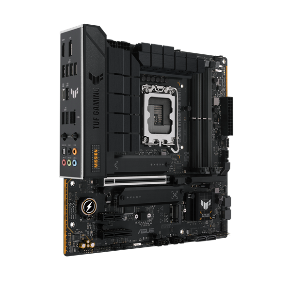 Фото ASUS TUF GAMING B760M-PLUS WIFI II, LGA1700, B760, 4*DDR5, 4*SATA, 3*M.2, 3*USB 3.2, 4*USB 2.0, Type-C, 1*PCIx16, 1*PCIx4, 1*PCIx1, DP+HDMI, mATX; 90MB1HE0-M0EAY0