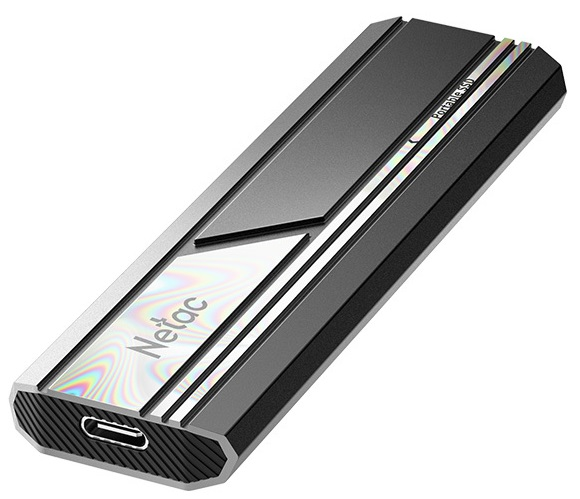 Фото Netac ZX10 2TB USB 3.2 Gen 2 Type-C External SSD, R/W up to 1050/1050MB/s, with USB C to A cable and 10Gbps USB C to C cable 5Y wty