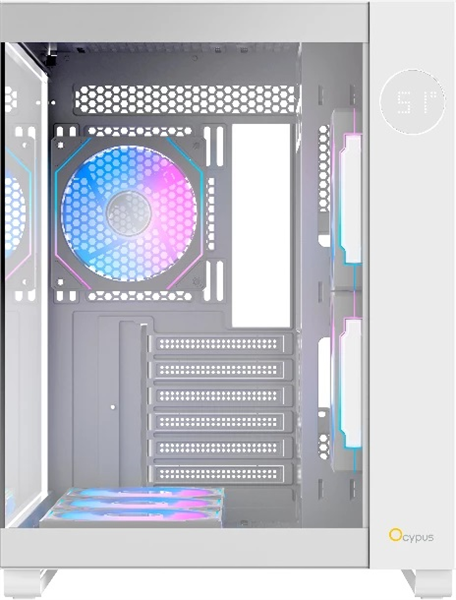 Фото Ocypus Iota C70 WH ARGB, ATX, Type-C(3.1)*1, USB3.0*2, BOTTOM 3x120mm ARGB, REAR 1x120mm ARGB, MB SIDE 2x120mm ARGB