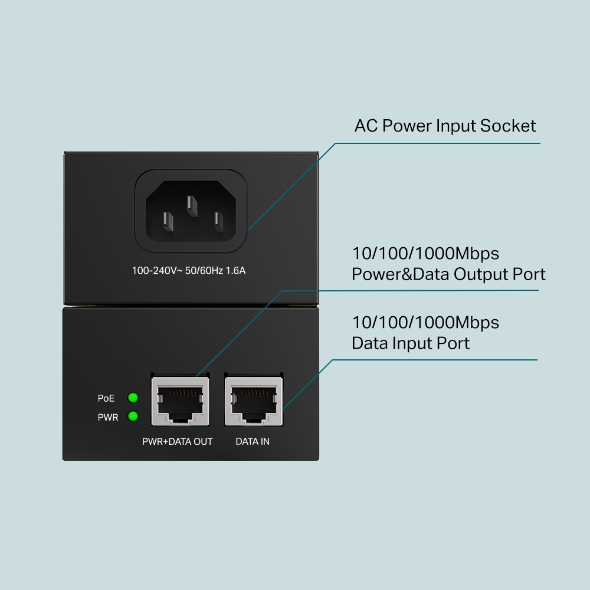 Фото TP-Link POE170S, PoE++ Injector Adapter