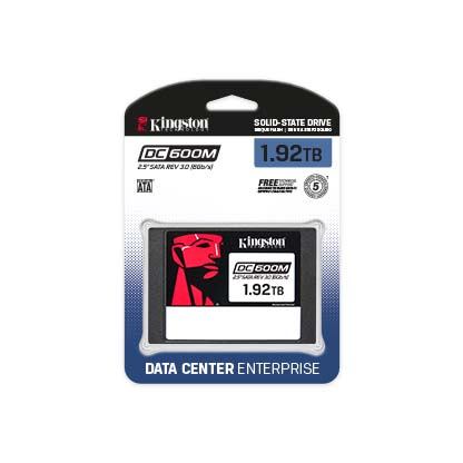 Фото Kingston Enterprise SSD 1,92TB DC600M 2.5" SATA 3 R560/W530MB/s 3D TLC MTBF 2M 94 000/78 000 IOPS 3504TBW 1 Year Warrаnty