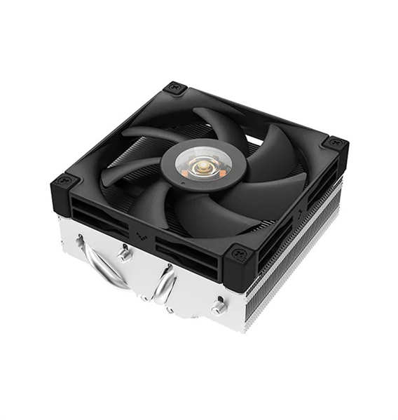 DEEPCOOL AN400 LGA1700/1200/115X/AM5/AM4 низкопрофильный 52,5 mm (27шт/кор, TDP 150W, PWM, Fan 120mm, 4 тепл. Трубок, Copper Base, White LED, черный) RET (R-AN400-BKNNMN-G)