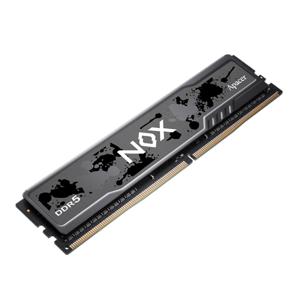 Фото Apacer DDR5 16GB 5600MHz DIMM NOX Black Gaming Memory (PC5-44800) CL40 1.25V (Retail) 2048*8 Heat Sink (Retail) 3 years (AH5U16G56C522MBAA-1)