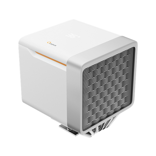 Фото Ocypus Delta A62 EX WH Digital, 2x120mm ARGB FAN, Top Display Panel, 6 HEAT PIPES, 4-PIN PWM, 600-1800 RPM, 31DBA, HYDRO BEARING, LGA115X/1200/1700/18XX, AM4/AM5