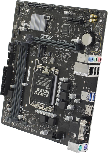 Фото ASUS PRIME H610M-R-SI, LGA1700, H610, 2*DDR5, 4*SATA, 1*M.2, 2*USB 3.2, 2*USB 2.0, 1*PCIx16, 1*PCIx1, DP+HDMI+VGA, mATX; 90MB1GL0-M0ECY0