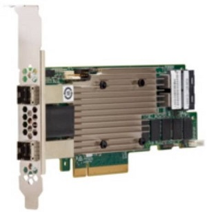Broadcom RAID Controller 9480-8i8e, PCI-E 3.1 x8 LP, Tri-Mode SAS/SATA/NVMe, RAID 0,1,5,6,10,50,60, 16port (2*intSFF8643 + 2*extSFF8644), 4GB Cache, SAS3516, RTL