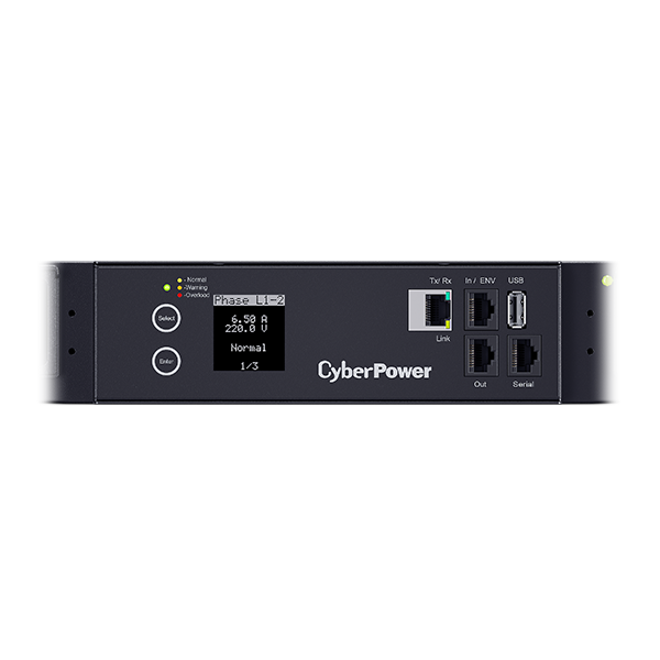 Фото CyberPower PDU PDU83401 3ph 0U, Switched MBO;11.5kW/16A,SNMP, plug IEC 309-16A; (24) IEC 320 C13 (6) IEC 320 C19 NEW