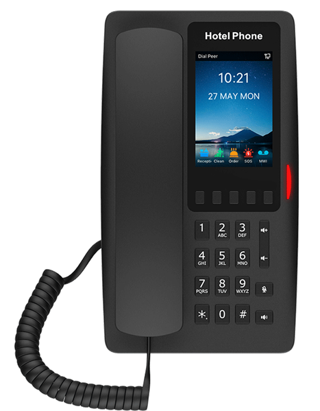 Фото Fanvil H6W, 2 SIP-акк., 3.5", 320x480 Цвет. экран, POE, БП в комп., 1x100 Mbps, Wi-Fi 6, Чёрный, 5 прог. клав.