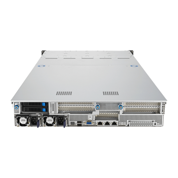 Фото ASUS RS521A-E12-RS24U: 2U, 1x AMD EPYC 9005 SP5, 24x DDR5 RDIMM, 16x NVMe + 8 SATA/SAS, 2x 2.5 rear SATA hot-swap, OCP 3.0, up to 2x dual-slot GPU, 2x 2000W PSU