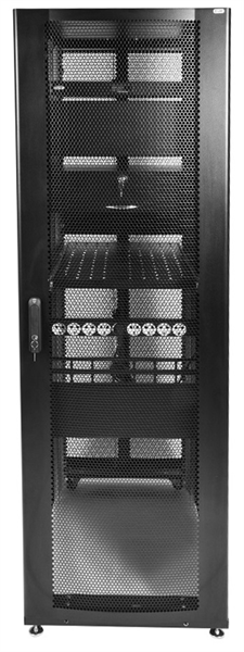 Шкаф ЦМО Шкаф серверный ПРОФ напольный 42U (800x1200) дверь перфор. 2 шт., черный, в сборе