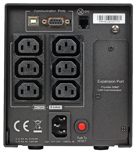 Фото CyberPower PR750ELCD Line-Interactive 750VA/675W USB/RS-232/EPO/SNMPslot (6 IEC С13)