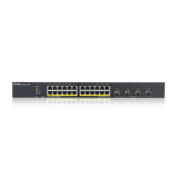Smart L3 Lite PoE+ Zyxel NebulaFlex XGS1935-28HP, rack 19", 24xGE PoE+, 4xSFP+, бюджет PoE 375 Вт