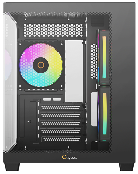 Фото Ocypus Gamma C54 BK ARGB, MATX, USB3.0*1+USB2.0*2, SIDE 2x120mm ARGB, REAR 1x120mm ARGB