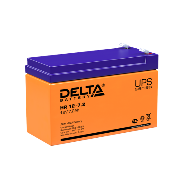 Delta Аккумуляторная батарея для ИБП HR 12-7.2 (12V / 7.2Ah) (4614010180011)