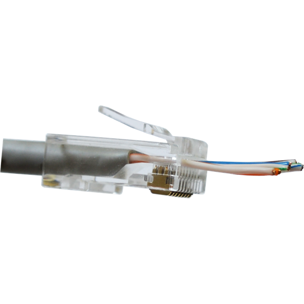 Фото Коннектор RJ45 тип EZ, 8P8C, UTP, Cat.6, универсальный, покрытие 50 микрон,100 шт.