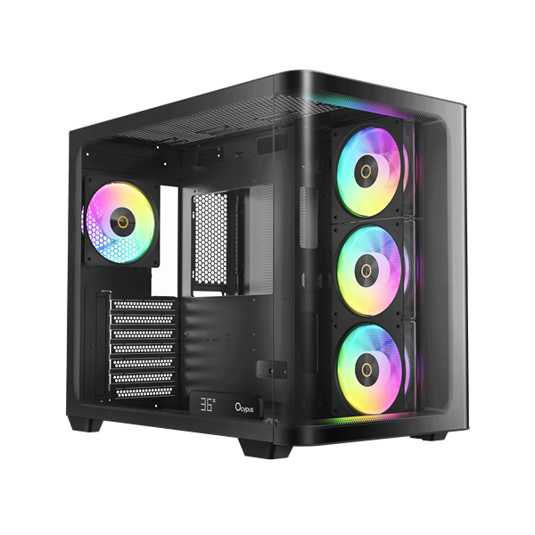 Фото Ocypus Iota C70 BK Curve ARGB Digital, ATX, Type-C*1, USB3.0*2, REAR 1x120mm ARGB, MB SIDE 3x120mm ARGB