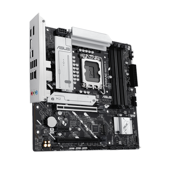 Фото ASUS PRIME B860M-A-CSM, LGA1851, B860, 4*DDR5, 4*SATA, 2*M.2, 2*USB 3.2, 4*USB 2.0, Type-C, 2*PCIx16, 1*PCIx1, 2*DP+HDMI, mATX; 90MB1K00-M0EAYC