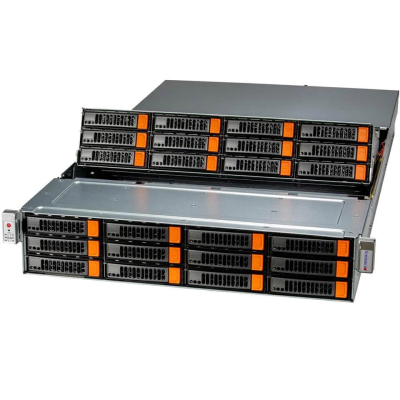 Supermicro SuperStorage 2U Server 521E-E1CR24L 1x6426Y/ 4x64Gb/ 1xD3 S4520 480GB SATA/ 2x10GbE 2x10GbSFP+