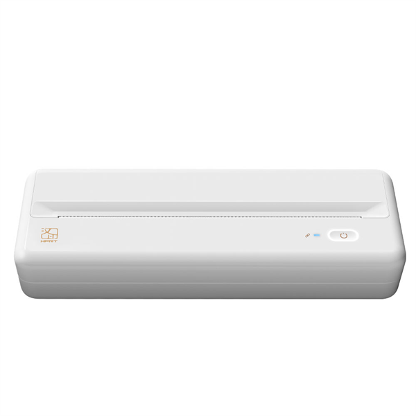 iDPRT MT810 Мобильный термопринтер, бумага A4 в рулоне, USB, BT, аккумулятор, белый с защитным чехлом