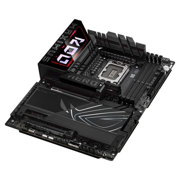 Фото ASUS ROG MAXIMUS Z890 HERO, LGA1851, Z890, 4*DDR5, 4*SATA, 6*M.2, 8*USB 3.2, Type-C, 2*PCIx16, 1*PCIx1, 2*Thunderbolt™ 4, HDM, ATX; 90MB1ID0-M0EAY0