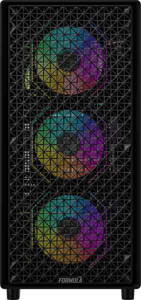 Formula V Line MANA Dynamic Black AR, ATX, TYPE-C*1, USB3.0*2, FRONT 3x120mm ARGB, REAR 1x120mm ARGB