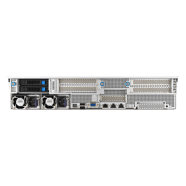 Фото ASUS RS520A-E12-RS12U: 2U, 1x AMD EPYC 9004 SP5, 24x DDR5 RDIMM, 12x NVMe, 2x rear 2.5 SATA, 5x PCIe 5.0, 2x M.2, OCP 3.0, up to 2x dual-slot GPU, 2x 1600W PSU