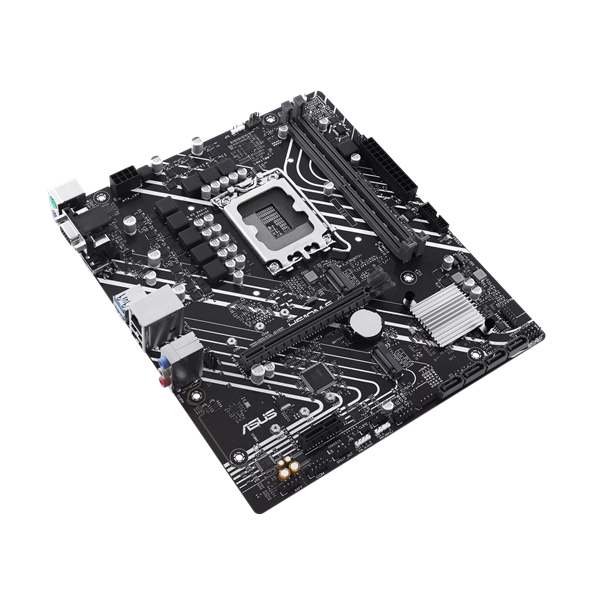 Фото ASUS PRIME H610M-E-CSM, LGA1700, H610, 2*DDR5, 4*SATA, 2*M.2, 2*USB 3.2, 2*USB 2.0, 1*PCIx16, 1*PCIx1, DP+VGA+HDMII, mATX; 90MB1G10-M0EAYC