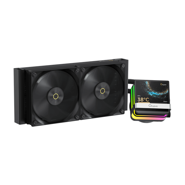 Ocypus Sigma L24 PRO BK, 240mm, LCD Pump, 2x120mm FDB fans, LGA115X/1200/1700/18XX, AM4/AM5