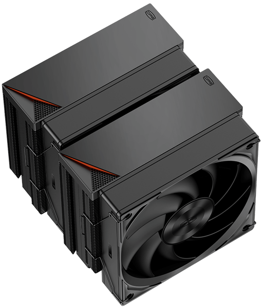 Фото PCCooler RZ620 BK, 2x120mm FAN, 6 HEAT PIPES, 4-PIN PWM, 500-2200 RPM, 32 DBA, FDB BEARING, LGA 1851/1700/1200/115X, AMD AM5/AM4