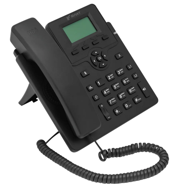 Фото Flat-Phone C10: 2 SIP-аккаунта, 2 порта 10/100/1000BASE-T (RJ-45), ЖК-дисплей, PoE,РЕЕСТР