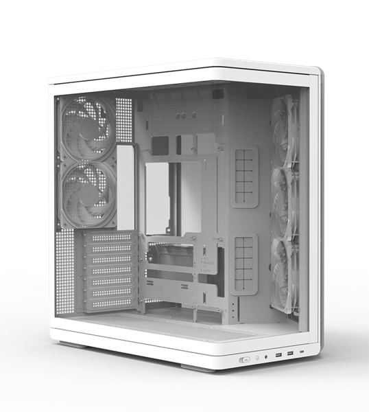 ZALMAN P60, ATX, WHITE, WINDOW, 2x3.5", 3x2.5", 1xUSB TYPE-C, 2xUSB3.0, SIDE 3x120mm ARGB, REAR 2x120mm ARGB