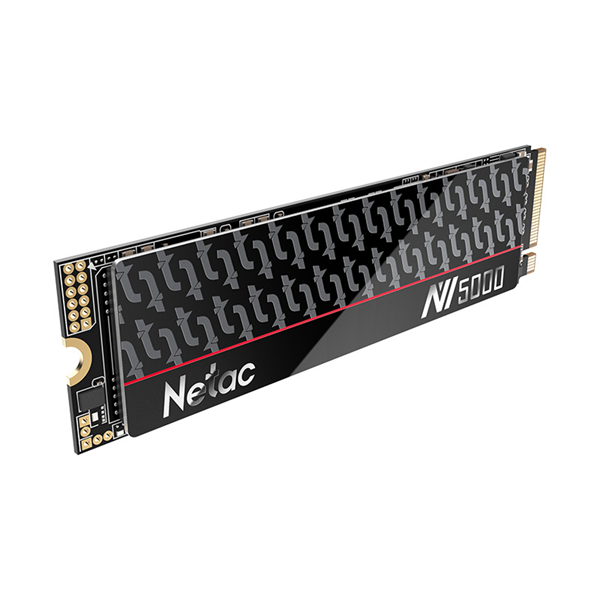 Фото Netac SSD NV5000-T 500GB PCIe 4 x4 M.2 2280 NVMe 3D NAND, R/W up to 4800/2700MB/s, IOPS(R4K) 200K/440K, TBW 320TB, with heat spreader, 5y wty