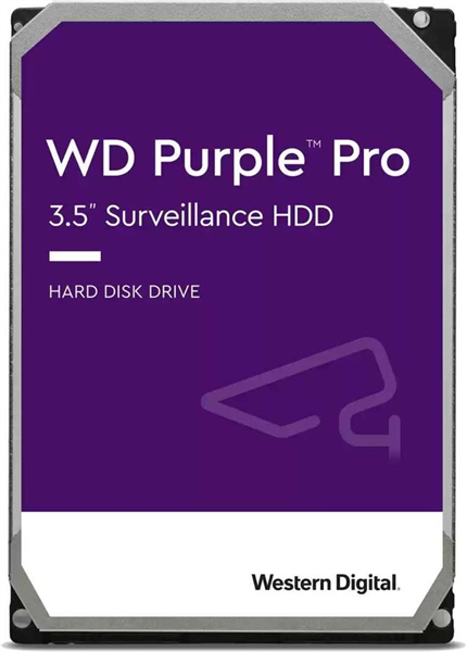 Western Digital Purple Pro HDD 3.5" SATA 14Tb, 7200 rpm, 512MB buffer (DV&NVR + AI), WD141PURP, 1 year