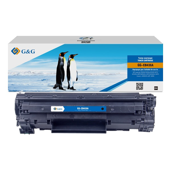 Картридж G&G GG-CB436A черный (2000стр.) для HP LJ P1505/ M1120/M1522