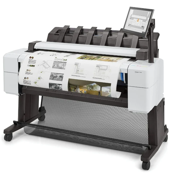 Фото HP DesignJet T2600 PS MFP (p/s/c, 36",2400x1200dpi, 3 A1ppm, 128GB, HDD 500GB, rollfeed, autocutter,output tray, stand, Scanner 36",600dpi, 15,6" touch display, extUSB, GigEth, repl. L2Y25A)